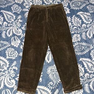 Men's Nautica Cuffed Brown Corduroy Pants (size 32W 32L)